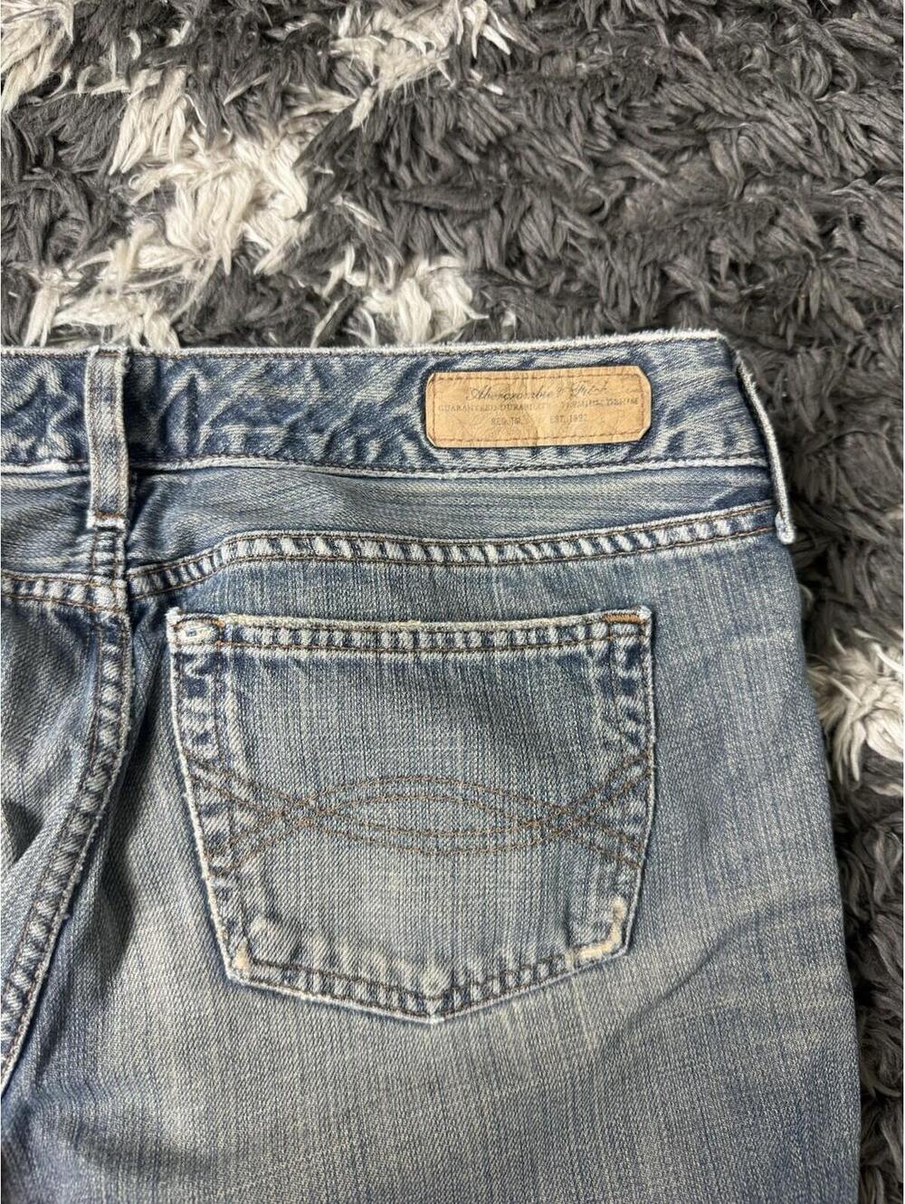 Vintage Abercrombie & Fitch Jeans Womens 8R Flare Bootcut Blue Denim 34x33 - Picture 4 of 13